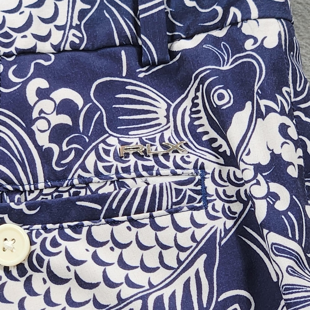 Ralph Lauren RLX Golf Shorts Mens 36 Koi Carp Print Stretch Performance Athletic - Picture 7 of 12